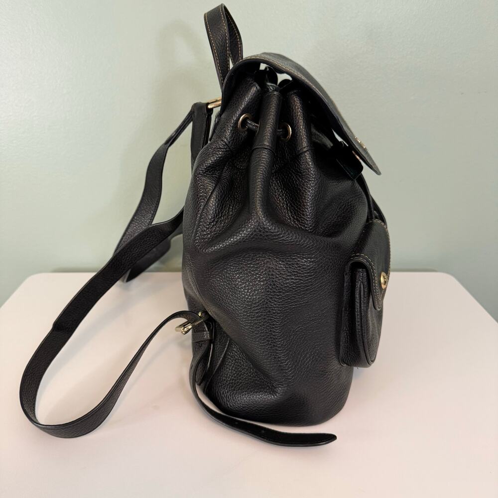 Coach Pennie Backpack Black 6145 Pebbled Leather Luxury Dark Academia Minimalist - Picture 6 of 13
